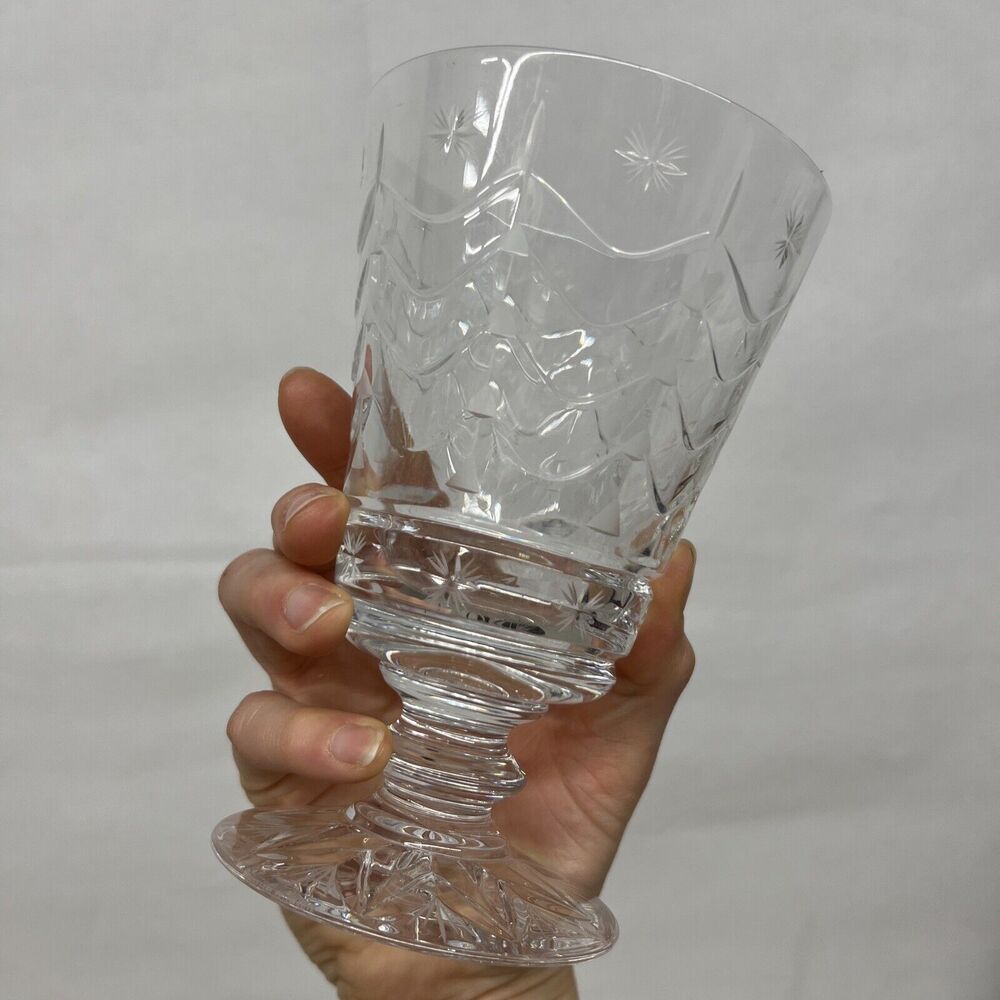 new tall large water goblet drinking glass crystal William Yeoward Flower Star